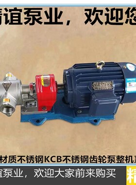304材质高温电动不锈钢KCB-83.3齿轮泵自吸泵抽油泵输送油泵整机
