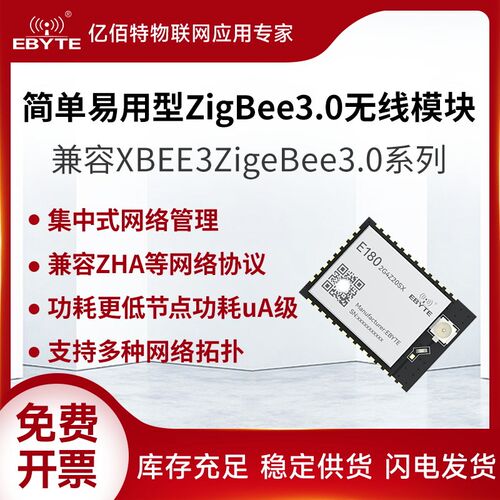 亿佰特ZigBee3.0智能家居2.4G无线模块MESH自组网数据透传XBEE3