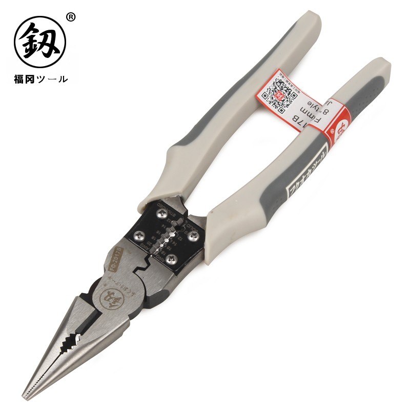 日本福冈工具 尖嘴钳省力多功能剥线钳钳子工业级8寸德国进口釰牌