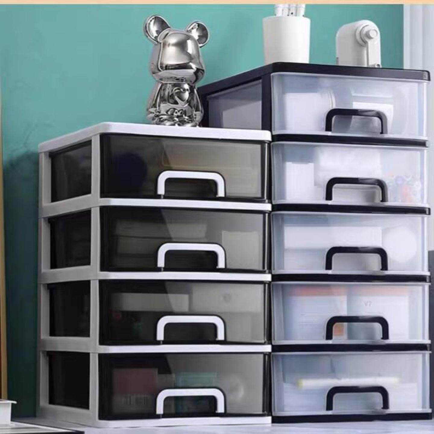 书桌杂物文件收纳盒抽屉式桌面办公品多层梳妆台置物架桌上收纳柜