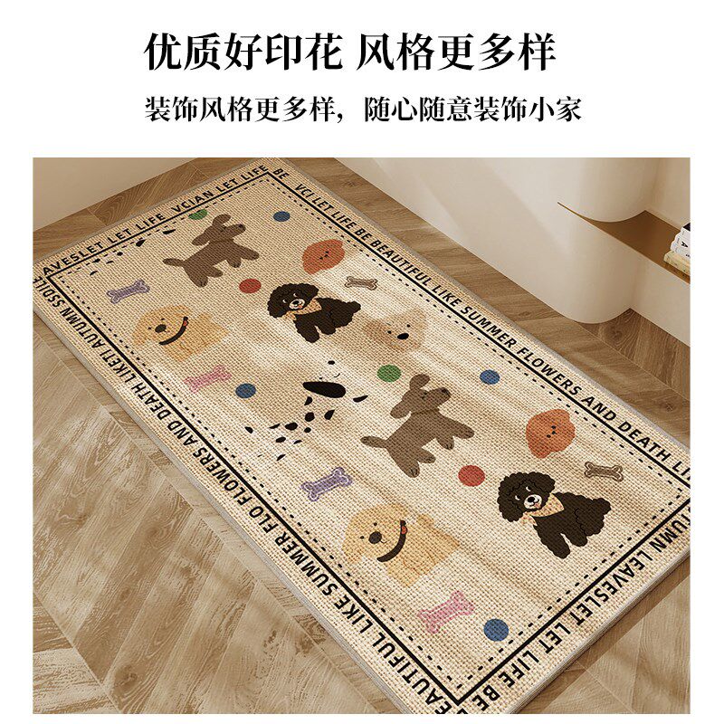 亚麻风健身车地垫耐脏健身地垫防滑隔音减震专用地毯加厚瑜珈垫