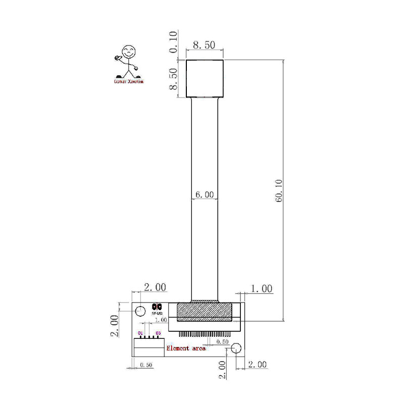 500万像素2K笔记型电脑工控机安卓USB摄像头模组OV5640免驱动模块