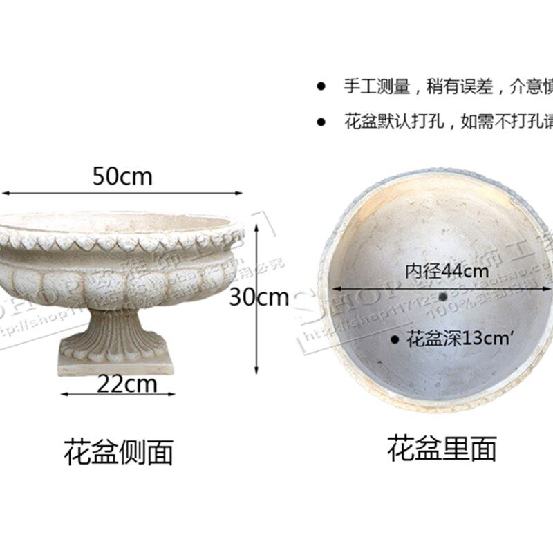 户外欧式大号罗马花盆柱园林复古陶瓷庭院花园别墅门口落地大花盆