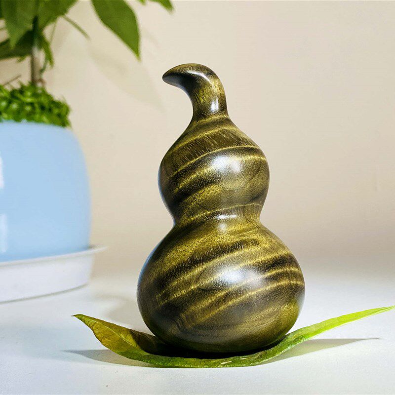 纯天然金丝楠木雕小葫芦手把件手捻把玩精品实木檀木汽车挂件工艺