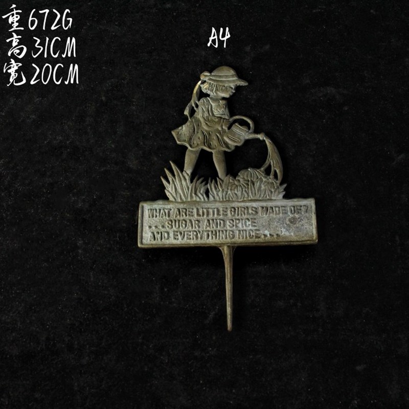 vintage复古董法式纯黄铜摆件欧式壁挂饰婚庆拍摄软装书挡工艺品