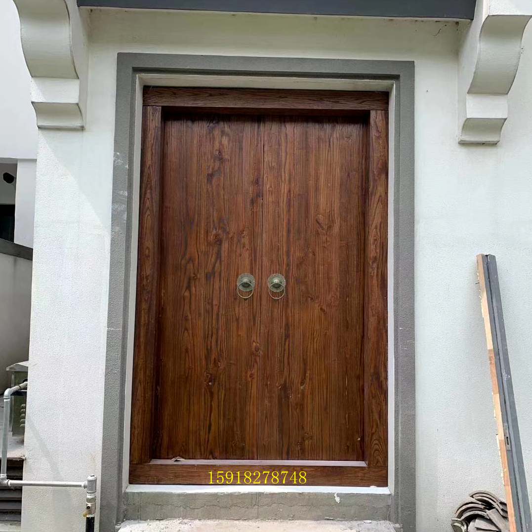 实木大门中式仿古大门老式农村双开庭院门别墅大门进户门复古木门