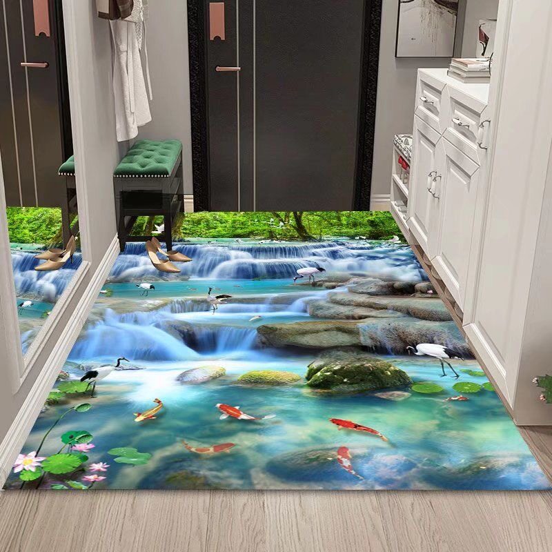 3D立体地垫入户门地垫家用脚垫防滑可擦免洗PVC可裁剪门口进门厅