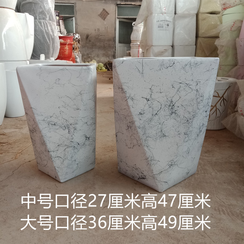 高筒陶瓷花盆特大号鸭脚木发财树幸福树室内客厅落地花盆特价包邮