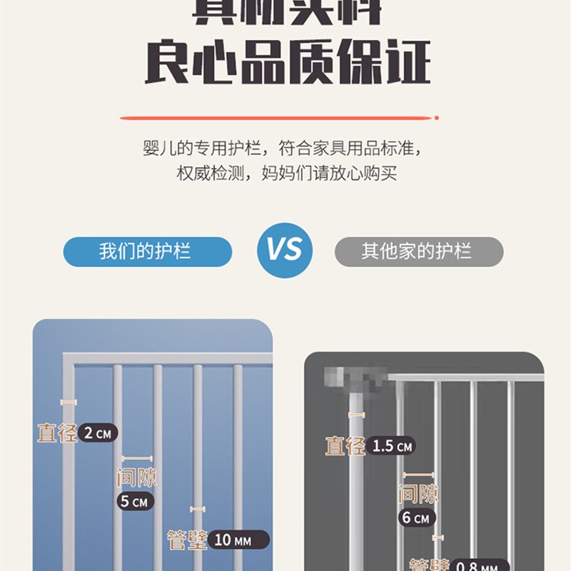 楼梯防护栏婴儿童安全隔断门栏宝宝围栏护栏门口宠物栅栏厨房挡板