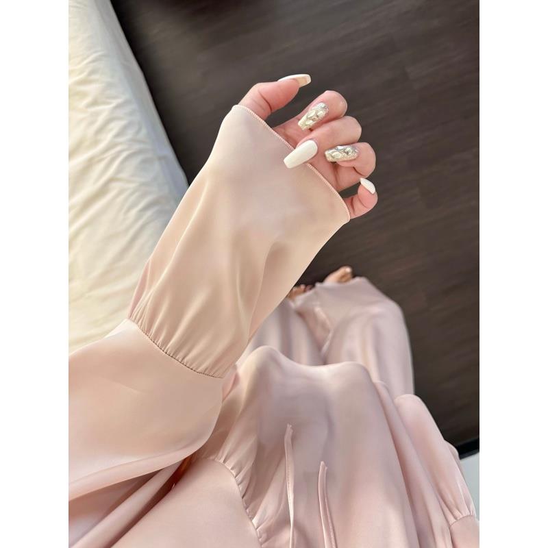 宅家慵懒风柔软缎面睡衣套装女2026春季新款大码亲肤家居服两件套