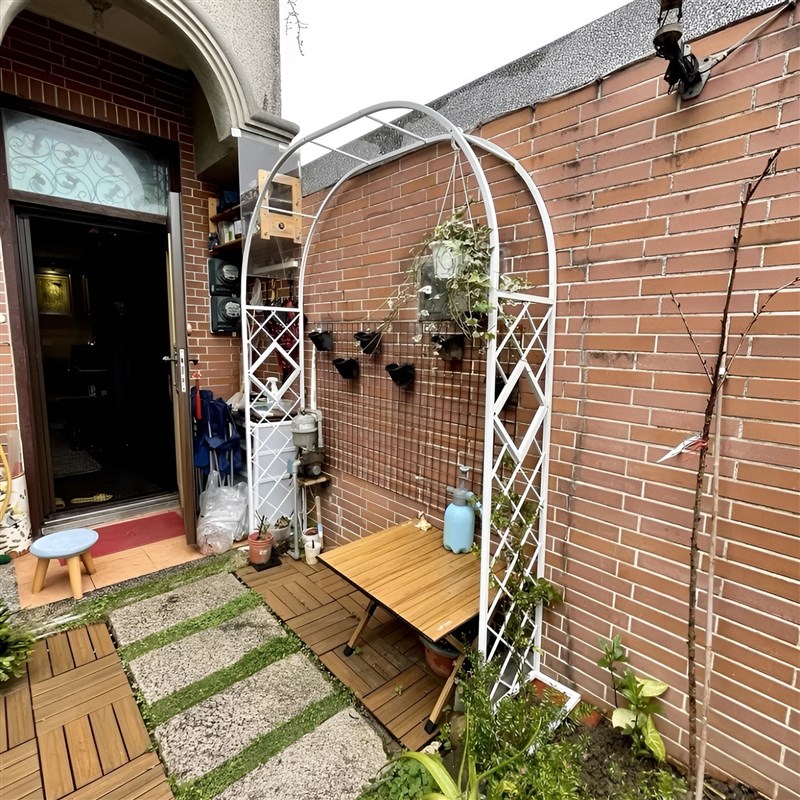 欧式拱门花架植物爬藤架铁线莲花园月季蔷薇花架户外拱门葡萄架子