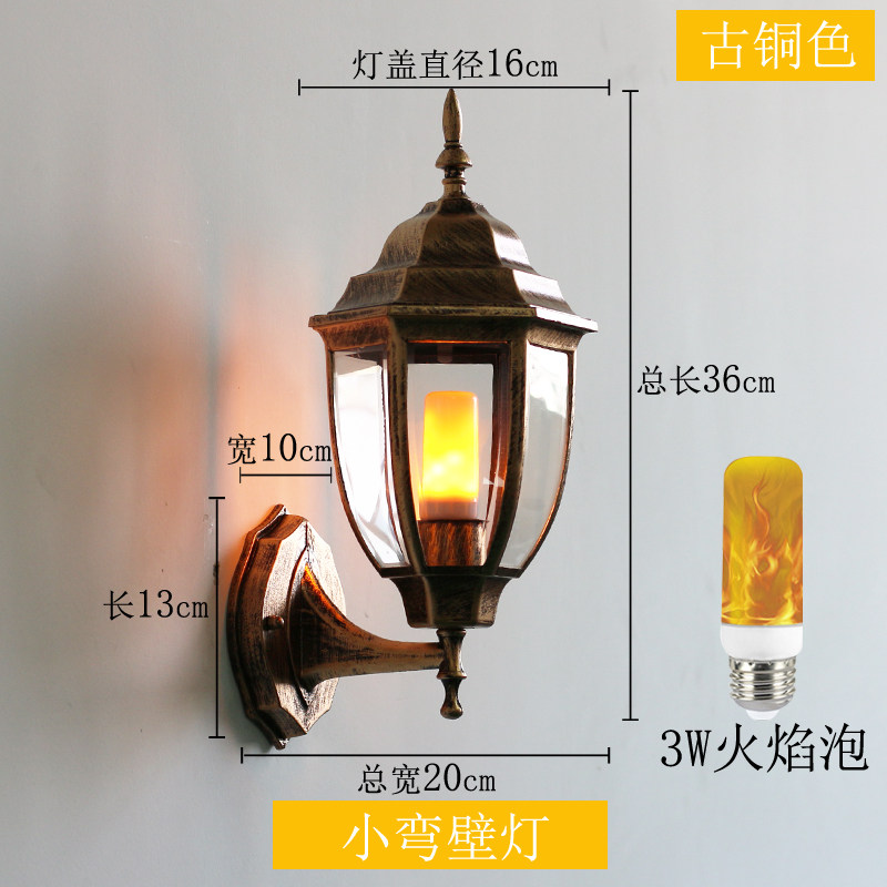户外壁灯过道阳台复古背景 LED防水楼梯走廊室外墙壁庭院灯具欧式
