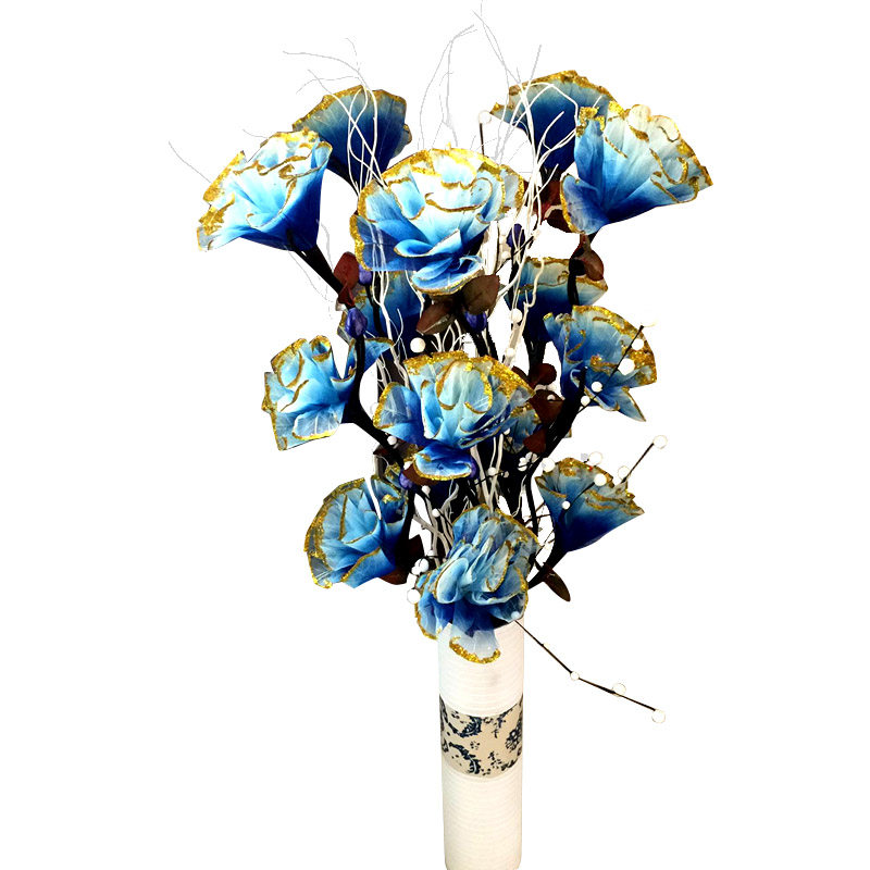 仿真花落地假花装饰花瓶干花花束玄关摆设件大花干枝插花永生花艺