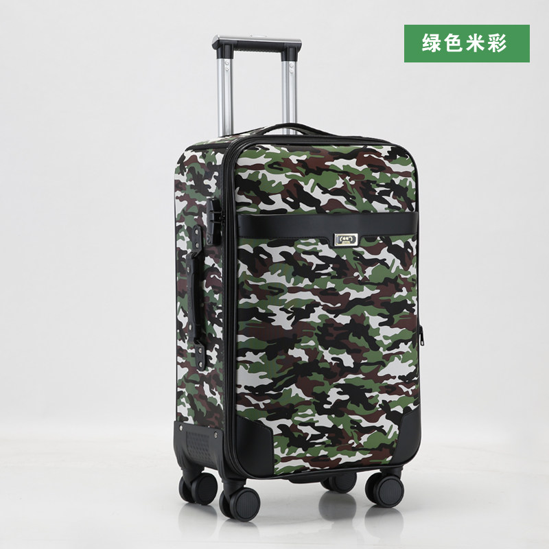 皮箱男行李箱万向轮旅行箱女26大容量密码箱登机箱迷彩拉杆箱耐用