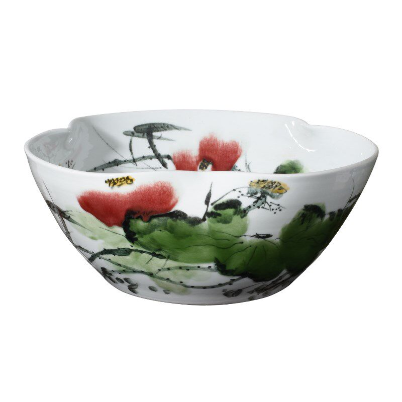 景德镇异形陶瓷水培无孔荷花盆睡莲碗莲花专用铜钱草庭院鱼缸家用