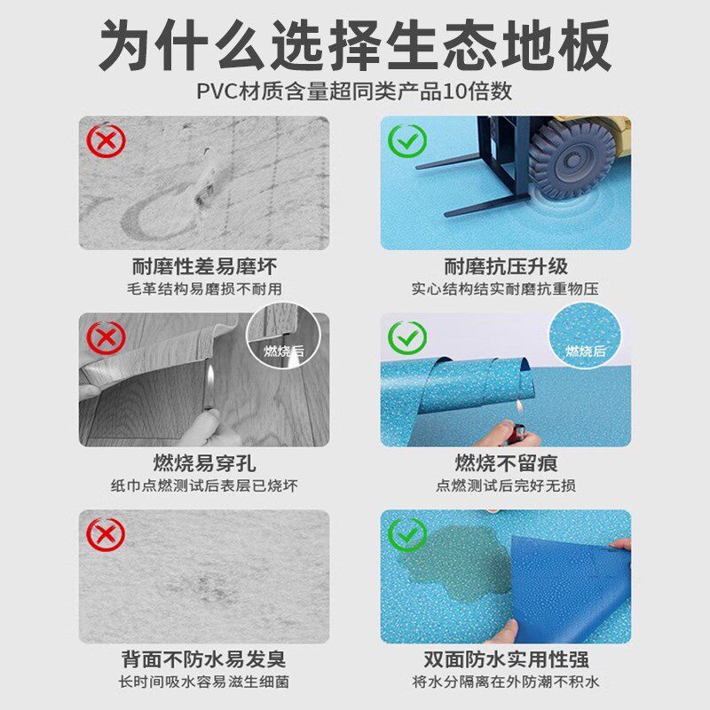pvc地板革加厚耐磨防水防滑商用工厂车间室内地板革水泥地直接铺
