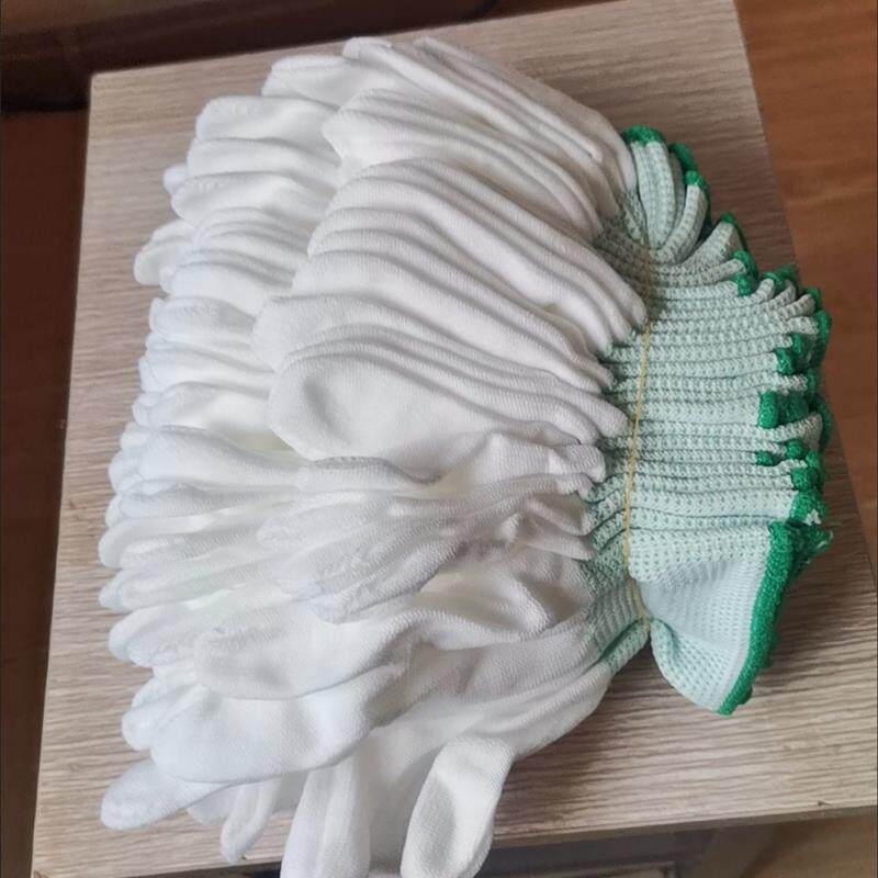 老客户专拍【涂指涂掌尼龙】13针劳保手套坯作业手套薄款贴手工