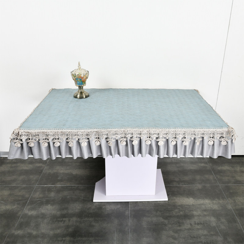 定制欧式餐桌椅子科技布防尘罩餐椅垫椅套家用桌布艺长方形盖巾