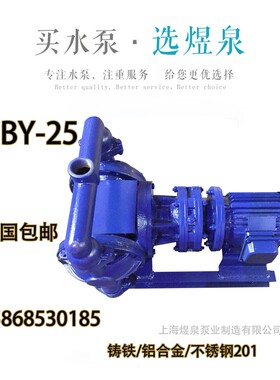 DBY-25电动隔膜泵铸铁铝合金不锈钢304/316耐腐蚀隔膜泵塑料RPP