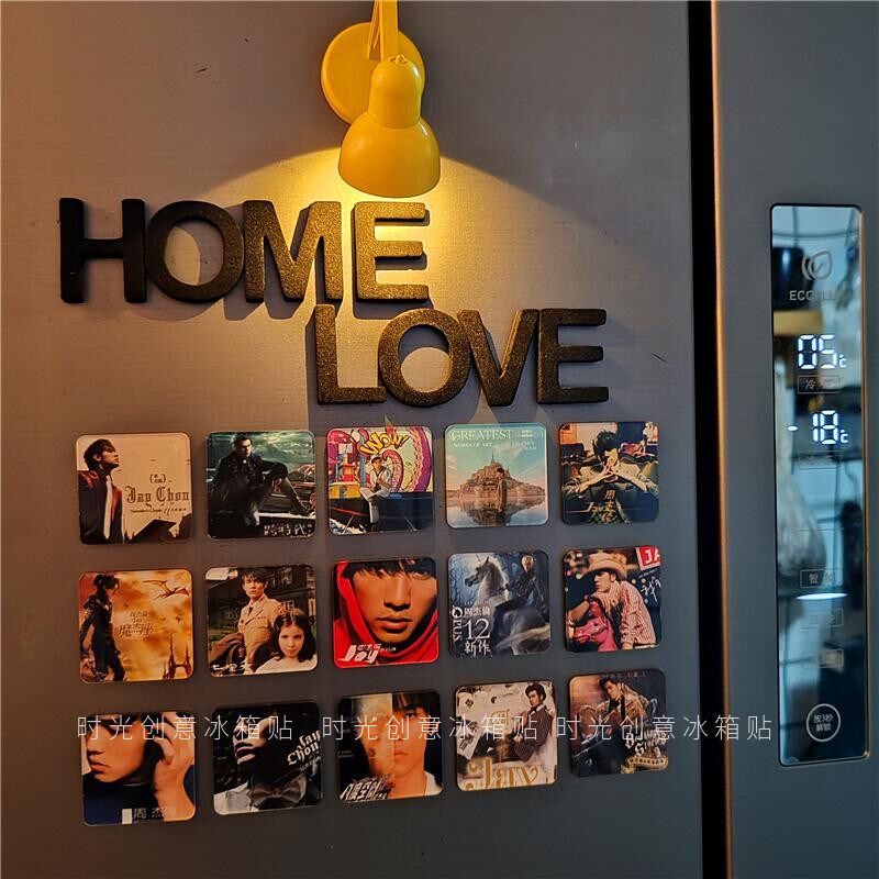 周杰伦专辑磁吸冰箱贴劲歌金曲歌单系列亚克力封面电表箱框装饰品