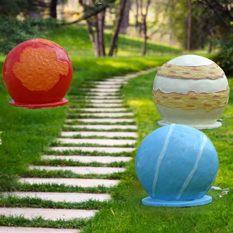 夜光星球八大行星模型地球月球灯商场酒吧美陈装饰玻璃钢雕塑摆件