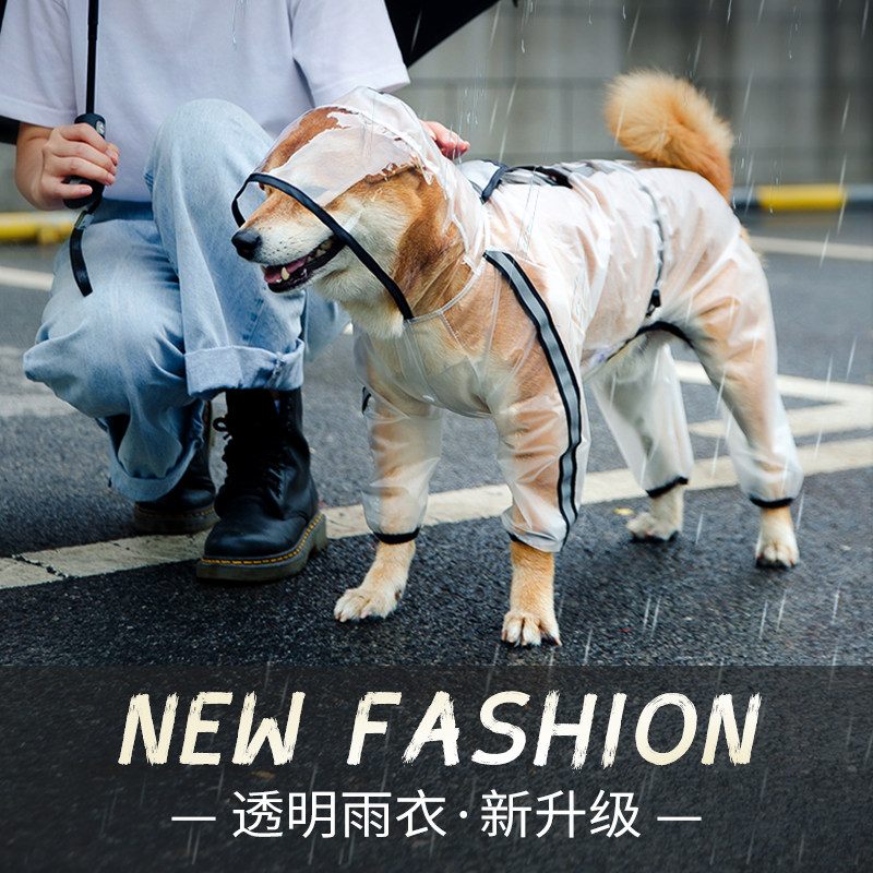 狗狗雨衣四脚防水中小型犬宠物泰迪全包比熊雪纳瑞透明夏季衣服