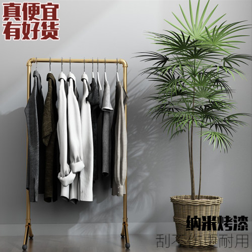 水管服装挂衣架铁艺服装店展示架落地式货架陈列架侧挂架衣服架子