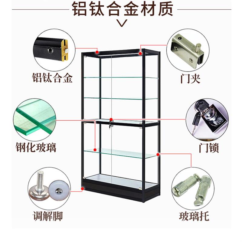 精品货架模型玻璃柜玩具玻璃展柜化妆品柜时尚精品货架饰品柜定做