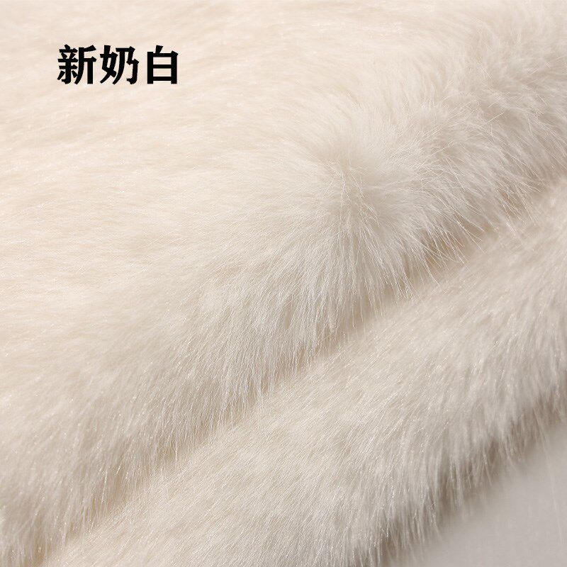 加厚高档仿真狐狸毛布料人造毛皮草服装面料兽装毛领马甲围巾毛料