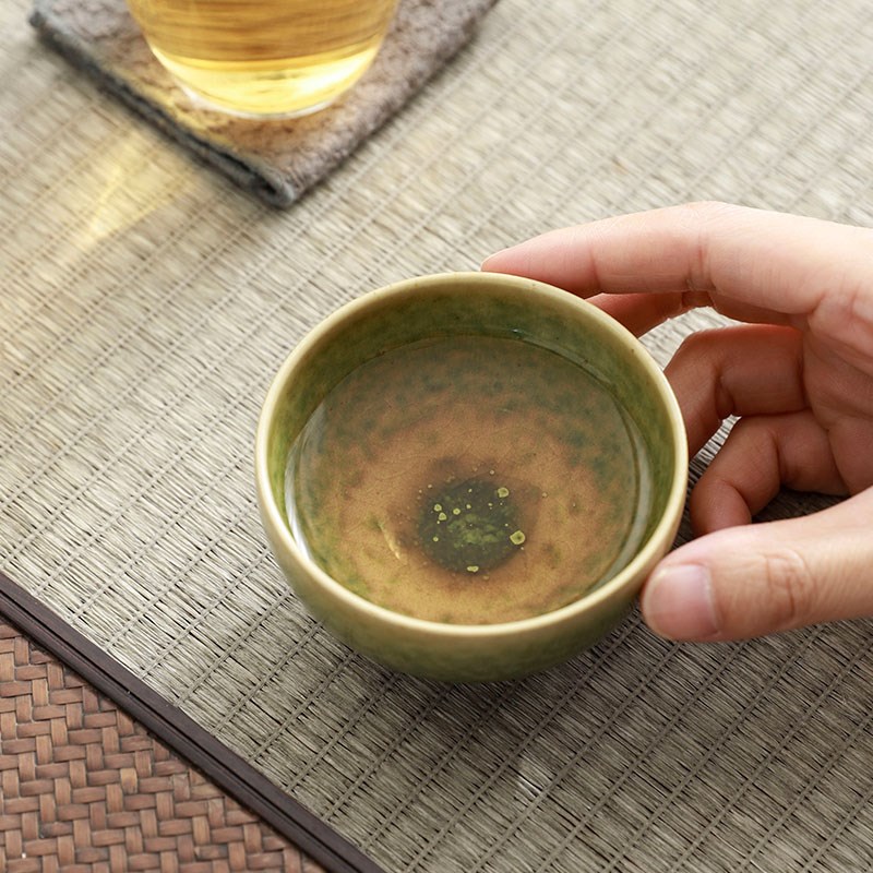 窑变手工冰裂釉主人杯茶杯陶瓷功夫茶具男女专用茶盏品茗杯喝茶