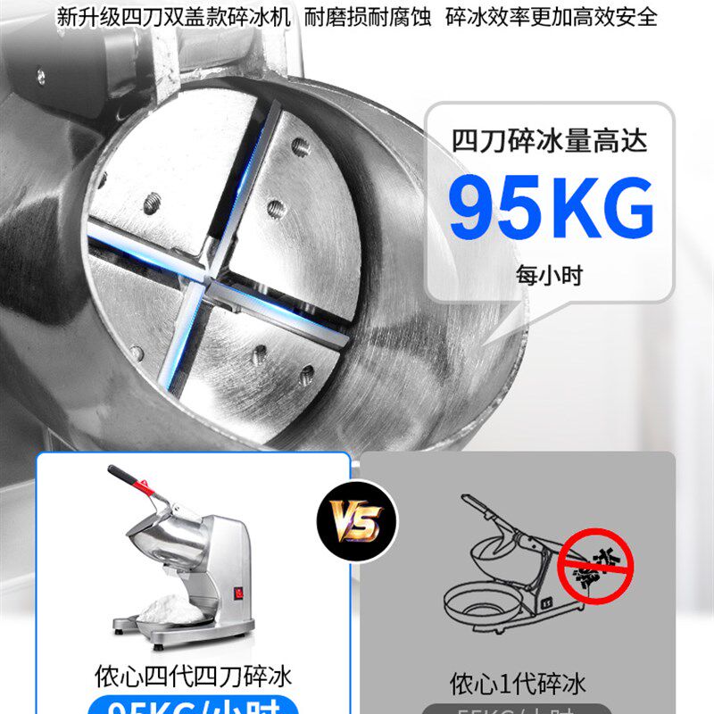 碎冰机商用小型摆摊家用刨冰机雪冰机奶茶店冰沙机绵绵冰机破冰机