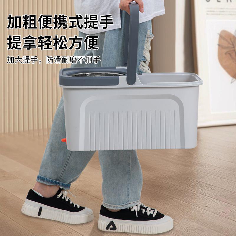 旋转拖把家用免手洗跑车懒人网红拖吸水拖布桶手动脱水瓷砖木地板