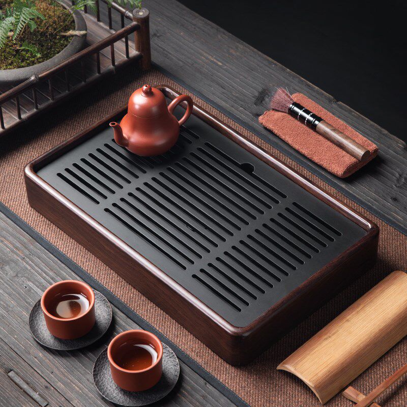 2025新款高档轻奢电木实木茶盘家用茶具干泡茶台排水储水式茶托盘