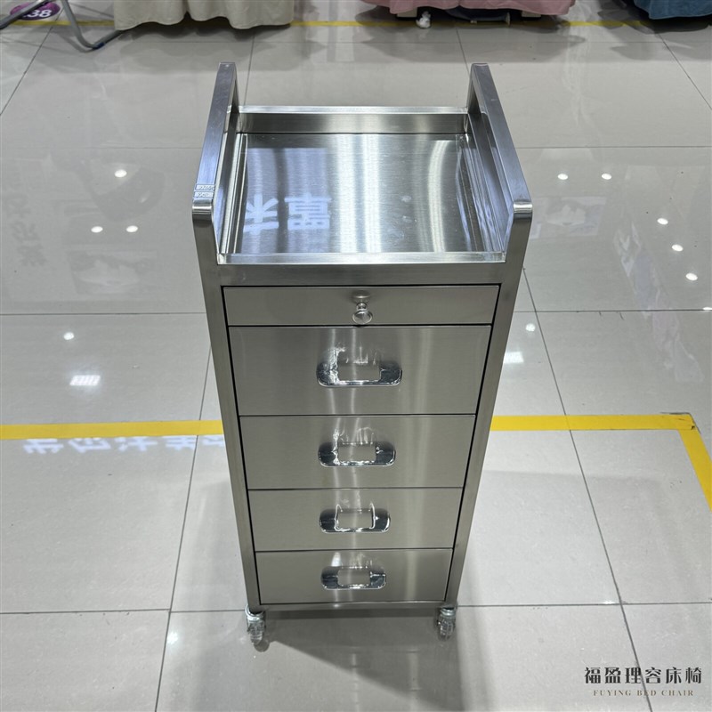 理发店不锈钢工具推车美发店工具柜发廊专用多功能置物架剪发柜子