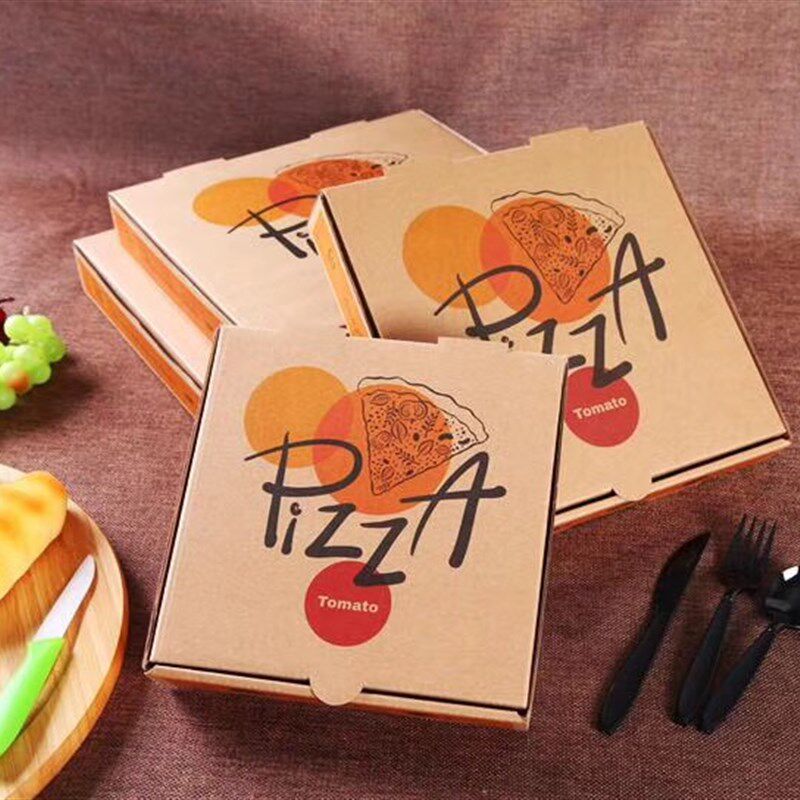 定制披萨盒子pizza 盒6寸7寸8寸9寸10寸12寸一次性外卖披萨打包盒