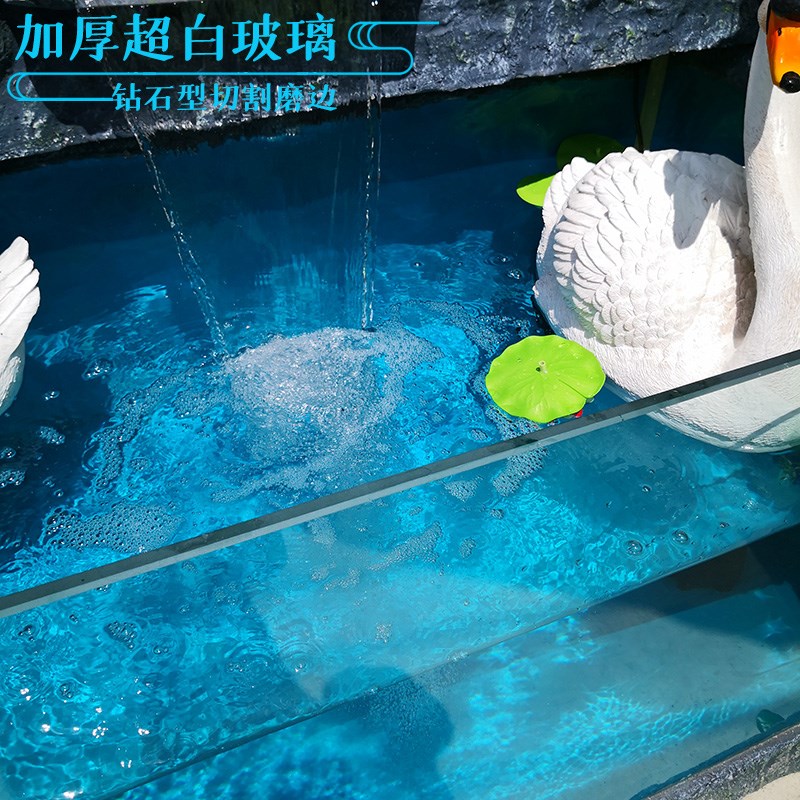 大型免换水全景鱼池假山流水景观阳台庭院生态鱼缸摆件