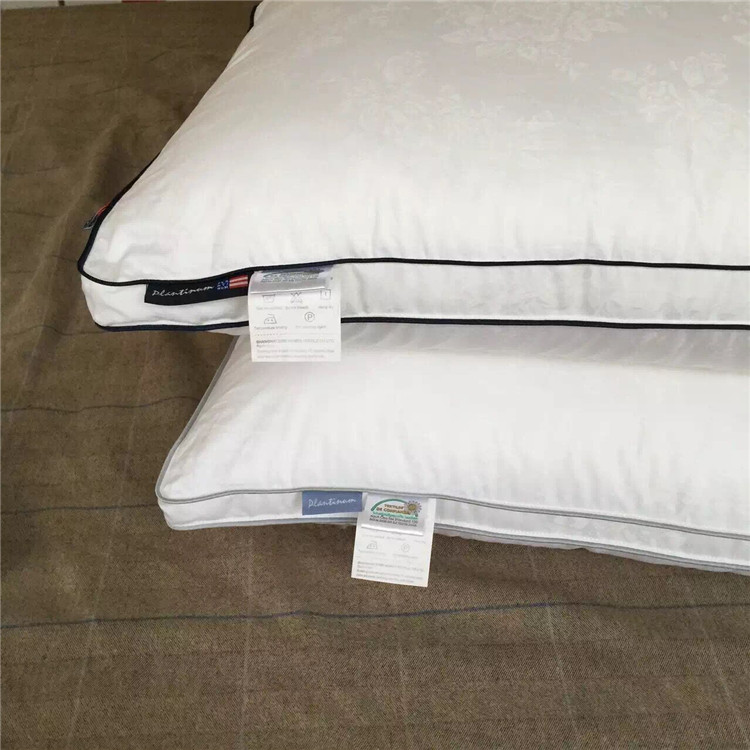 出口意大利 外贸防螨抗菌枕头 羽丝绒枕芯安神助眠护颈枕喜来登同