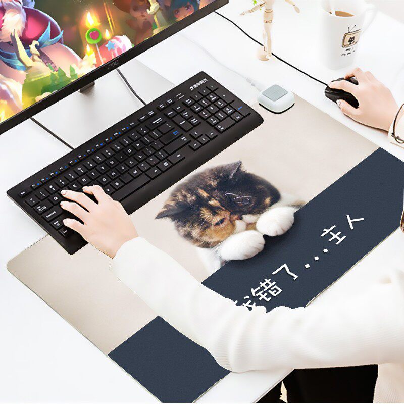电脑发热垫办公室保暖桌垫加热鼠标垫学生写字台桌面电热桌垫超大