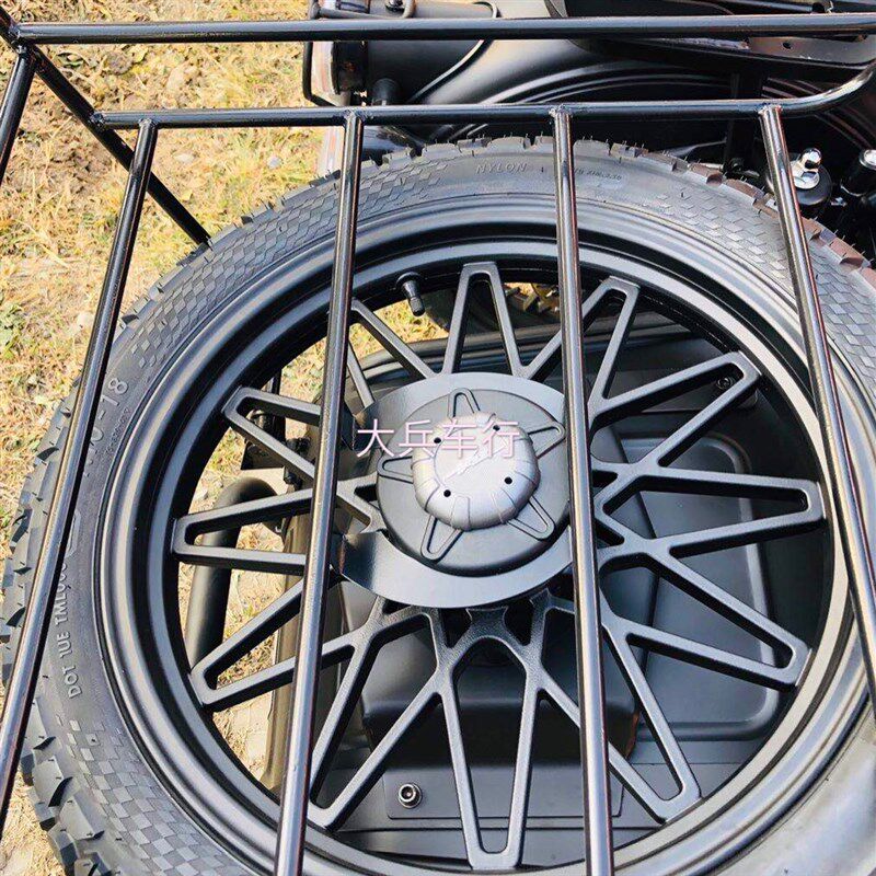 长江650行李架实心备胎架新长江750侉子边三轮摩托车不锈钢货架