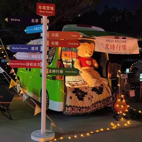 户外景区公园立式导向牌指示牌网红款创意打卡牌指路牌定制
