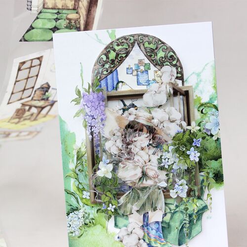 moodtape.回忆小屋造景原创手帐胶带咕卡贴纸pet和纸景物胶带文具