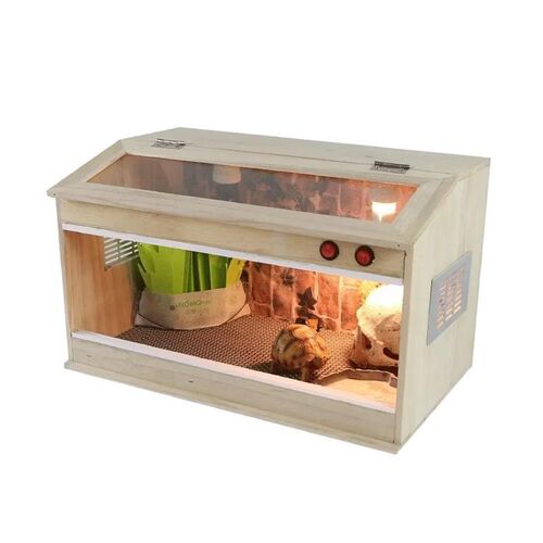 宠物保温箱乌龟专用恒温箱饲养箱松木款爬虫箱陆龟刺猬加热鹦鹉实
