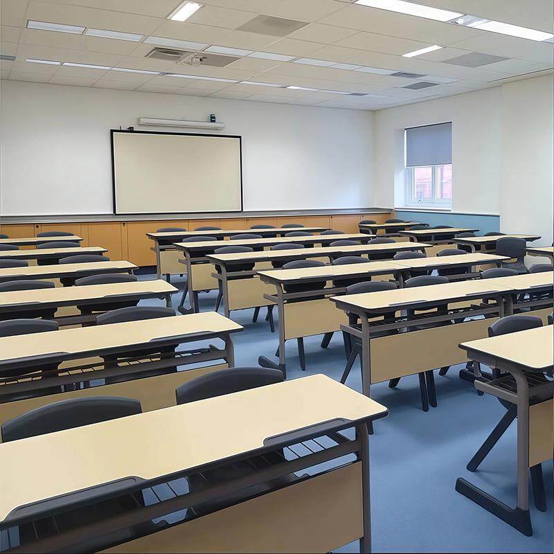 育才单双人中小学生课桌椅培训桌学校教室辅导机构托管班补习班级