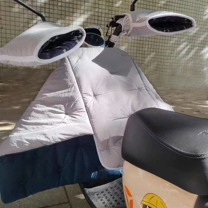 冬季电动车挡风被小牛小型分离式保暖加厚双面防水防寒护腿罩纯色