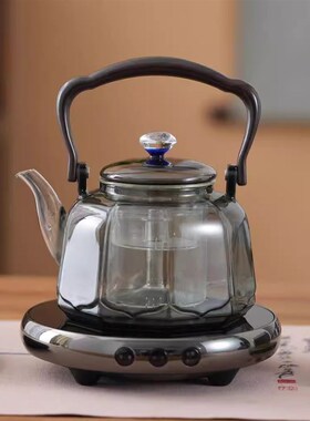 2024年电陶炉煮茶炉玻璃蒸茶单炉静音定时迷你薄款电炉煮茶器