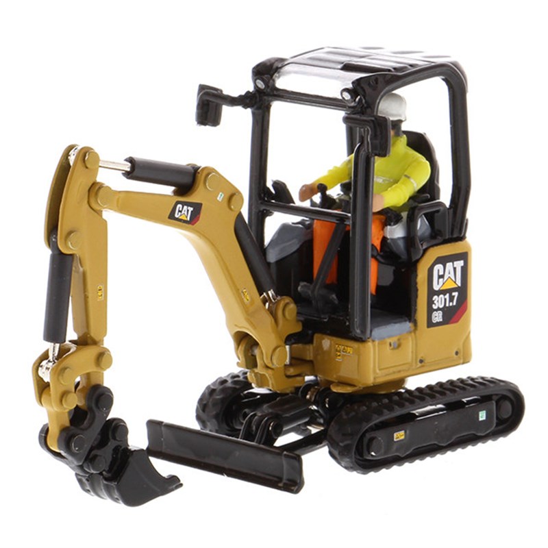 DM 1:50 CAT301.7 CR 卡特彼勒小液压挖掘机带工具合金模型 85597