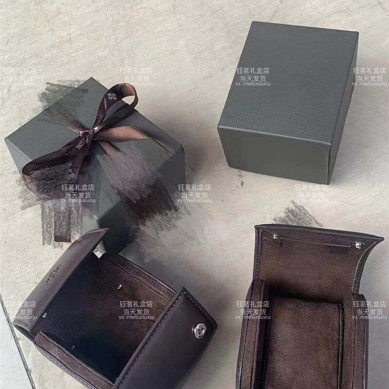 手表盒pp小皮盒便捷百皮盒达包装盒鹦鹉螺表盒手表收纳盒子全套