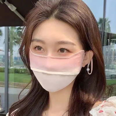 娜诗妍冰丝防晒口罩遮脸女夏季防紫外线护眼角渐变腮红防晒面罩