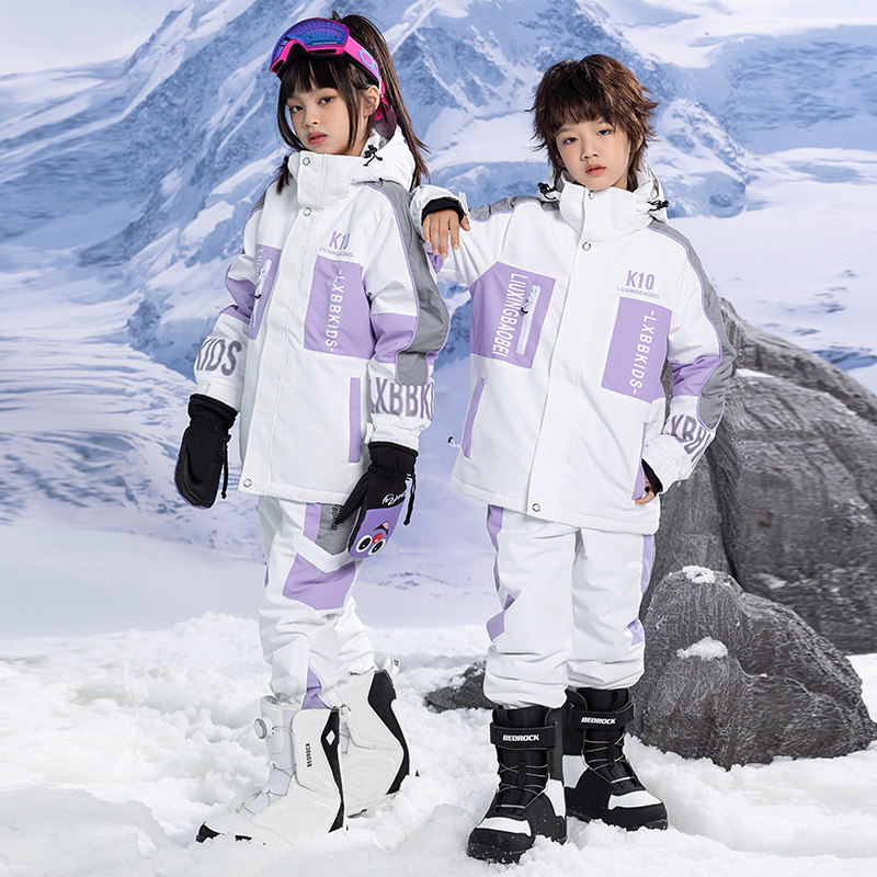 儿童滑雪服套装男童女童滑雪衣裤滑雪衣裤套装