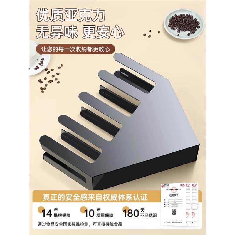 奶茶店杯架奶茶杯收纳放置架饮品咖啡店吧台吸管勺子收纳盒取杯架